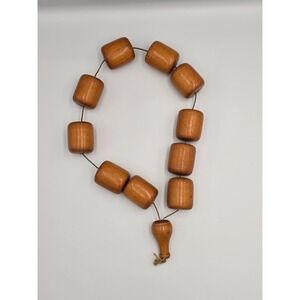 Vintage Wooden Prayer Beads Mala Prayer Beads with Tassel, Greek, Religious